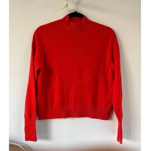 Everlane Cashmere Crop Mockneck Sweater - Bright Red